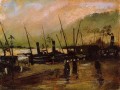 Muelle con barcos en Amberes Vincent van Gogh